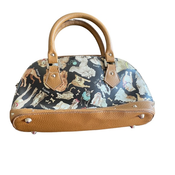 Sydney Love Bags Sydney Love Puppy Print Studded Mini Handle Bag